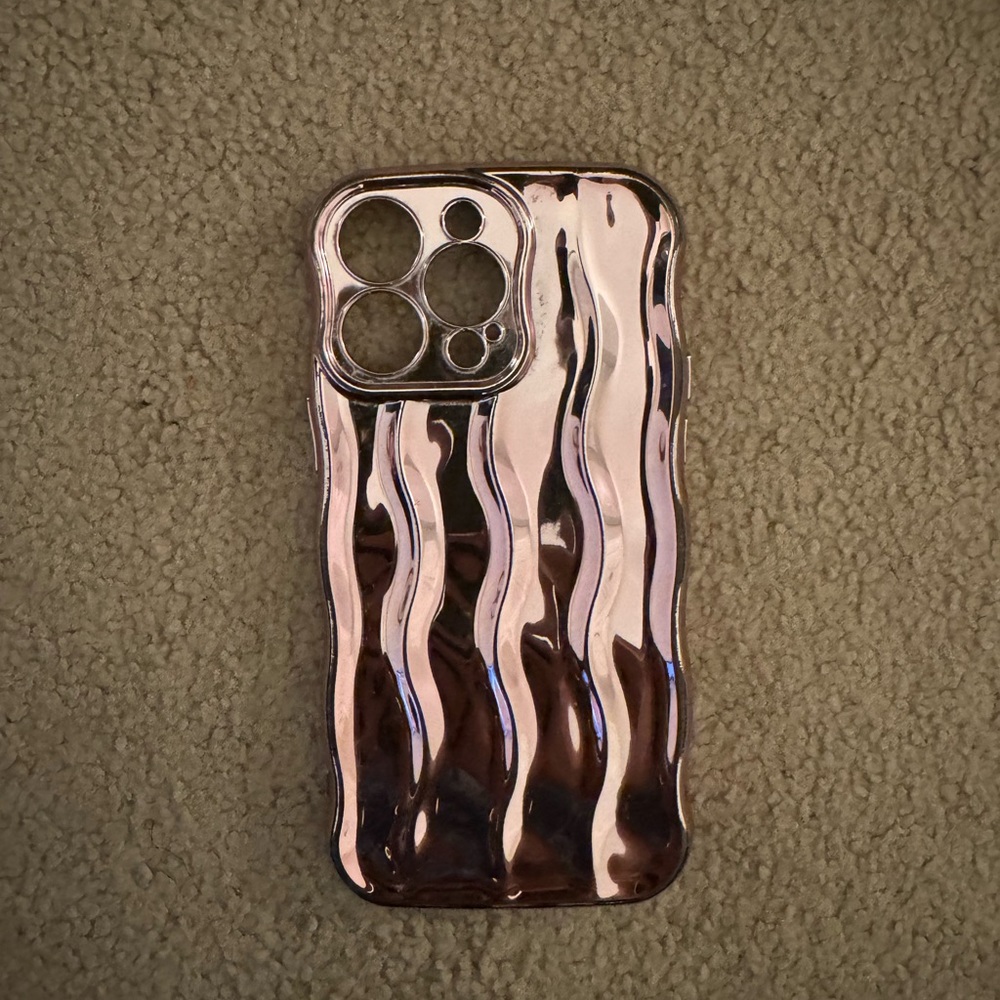 Pink IPhone 13 Pro Max pink metallic case